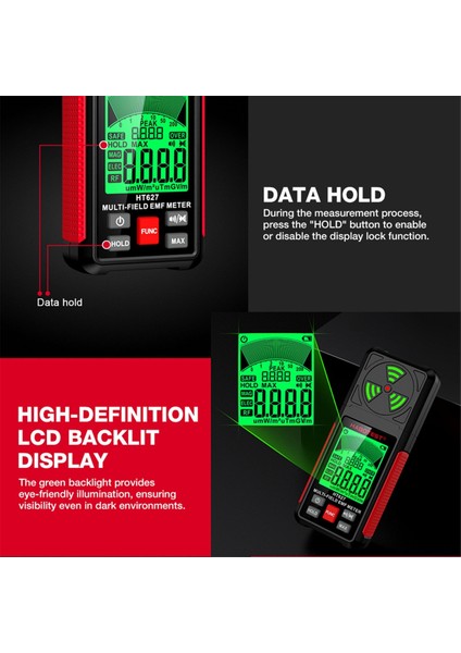 Habotest HT627 Emf Metre Profesyonel Elektromanyetik Alan Radyasyon Dedektörü El Taşınabilir Radyo Frekansı Uyarı Ölçer (Yurt Dışından) fiyatları