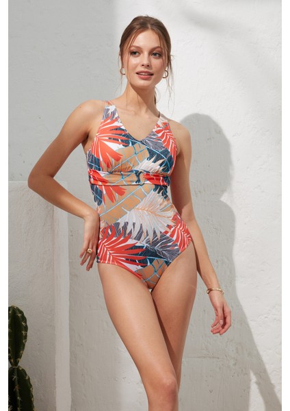 221128 Flora V Yaka Aksesuarlı Mayo indirimleri