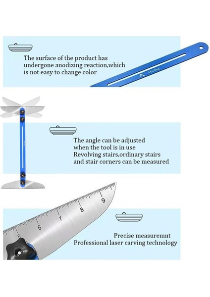 Merdiven Treads Gauge Şablon Aracı, Merdiven Jig, Ölçüm Merdiven Aracı, Merdivenler Için Raf Scribe Aracı, Alçıpan Mavisini Kesmek (Yurt Dışından) modelleri