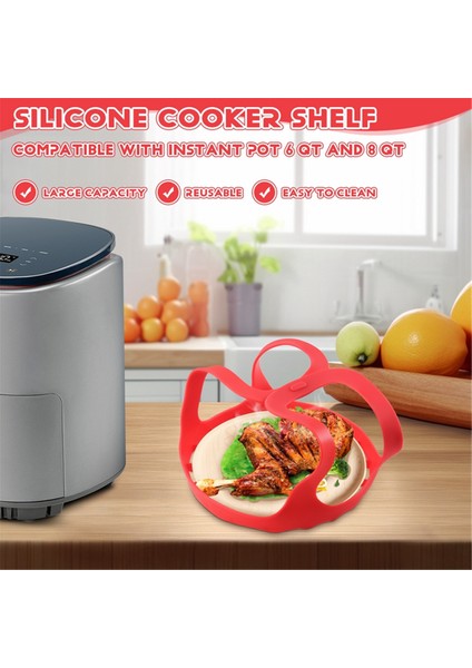 Silikon Askılı Kaldırma Aksesuarları Instant Pot 6 Qt ve 8 Qt ve Diğer Marka Düdüklü Tencerelerle Uyumlu, Kırmızı (Yurt Dışından) fırsatları