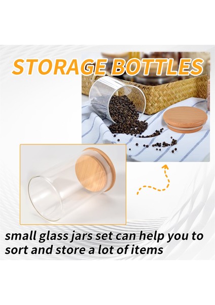 12 Parça Cam Kavanoz Seti (300 Ml), Bambu Kapaklı Şeffaf Baharat Kavanozları, Mutfak Tezgahı Düzenleyicisi Için Gıda Saklama Kavanozları (Yurt Dışından) indirimleri