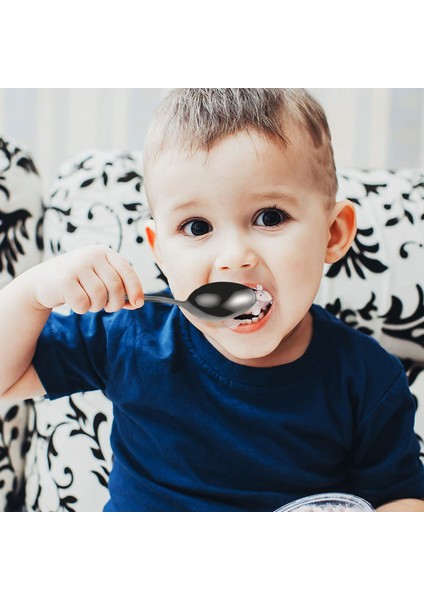 Siyah Çay Kaşığı, Mini Paslanmaz Çelik Pasta Kaşığı, Dondurma Kaşığı, Tatlı Kaşığı, 6'lı Set (Siyah Kahve Kaşığı) (Yurt Dışından) fırsatları