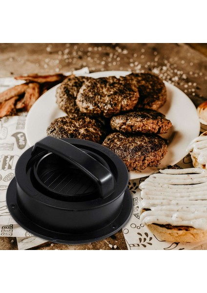 3'ü 1 Arada Burger Presi, 120 Parçalı Yapışmaz Burger Kağıdı Kaydırıcılı Köfte Doldurma Makinesi, Dana Burger Presi - Siyah (Yurt Dışından) indirimleri