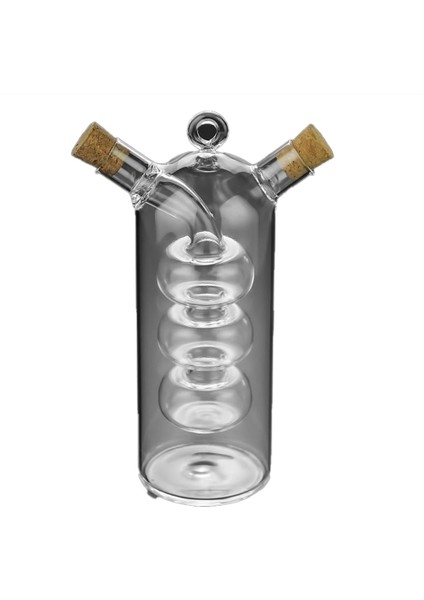 Çift Katmanlı Sos, Yağ Şişesi, 2'si 1 Arada Sirke, Cam Şişe, Baharat, Baharat, Mühürlü Mutfak Saklama Şişeleri ve Kavanozlar (Yurt Dışından)