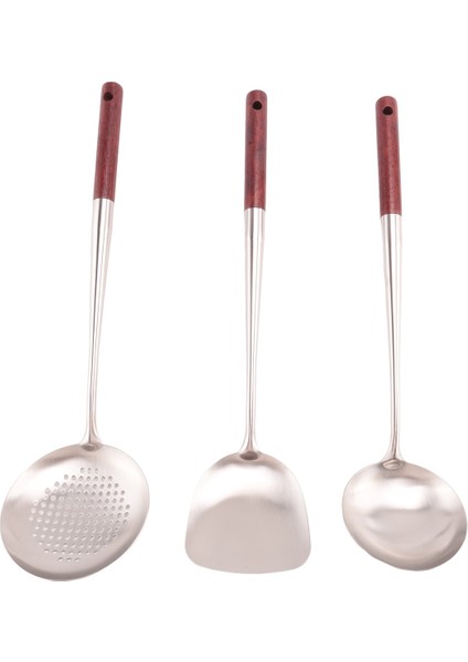 Wok Spatula ve Kepçe, Kepçe Alet Seti, Wok Için 17 Inç Spatula, 304 Paslanmaz Çelik Wok Spatula (Yurt Dışından) indirimleri