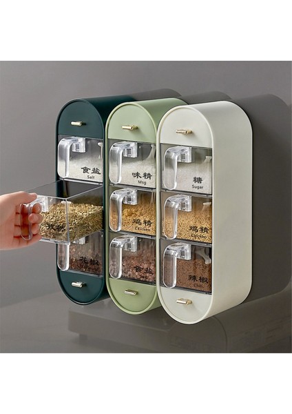 Baharat Kutusu Sos Kabı Sos Şişesi Biber Şeker Tuz Baharat Depolama Tankı Duvar B (Yurt Dışından)