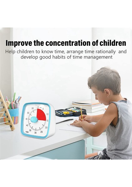 Gece Işıklı Görsel Zamanlayıcı, Çocuklar ve Yetişkinler Için 60 Dakikalık Geri Sayım Zamanlayıcısı, Zaman Yönetimi Aracı (Mavi) (Yurt Dışından) indirimleri