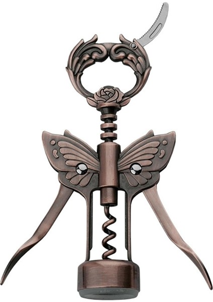 Şarap Açacağı, 3'ü 1 Arada Çinko Alaşımlı Premium Kanatlı Tirbuşon Şarap Şişe Açacağı ve Çok Amaçlı Şişe Açacağı Coppercolor (Yurt Dışından)