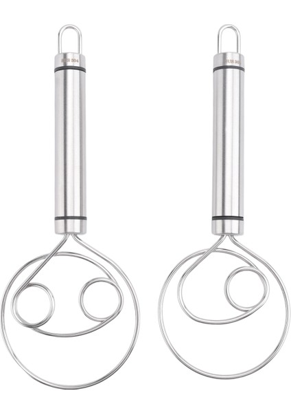 Danimarka Hamur Çırpıcı, 2'li Paket Premium Paslanmaz Çelik Hollanda Çırpıcı, Ekmek, Pasta, Pizza Için Büyük El Mikseri Artisan Blender (Yurt Dışından) fiyatları