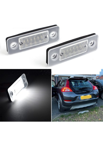 2pcs LED Plaka Numarası Işıklar Lamba Hatası Volvo C30 2008-2013 Beyaz LED Araba Lambası 31213991 (Yurt Dışından) fiyatları