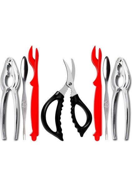 Parça Deniz Ürünleri Aletleri Seti 2 Yengeç Kırıcı, 2 Istakoz Kabuğu, 2 Yengeç Çatalı/turşu ve 1 Deniz Ürünleri Makası Içerir (Yurt Dışından)