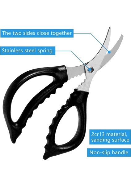 Parça Deniz Ürünleri Aletleri Seti 2 Yengeç Kırıcı, 2 Istakoz Kabuğu, 2 Yengeç Çatalı/turşu ve 1 Deniz Ürünleri Makası Içerir (Yurt Dışından) indirimleri