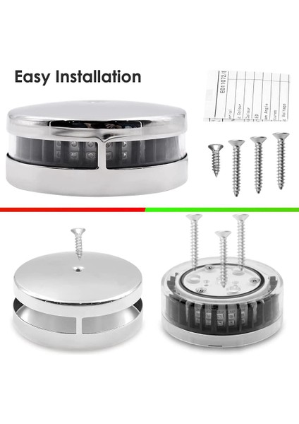 Yay LED Navigasyon Işıkları Paslanmaz Çelik Yelken Işıkları 12V IP66 Su Geçirmez Güverte Montaj Deniz Tekne Duba Yat. (Yurt Dışından) modelleri