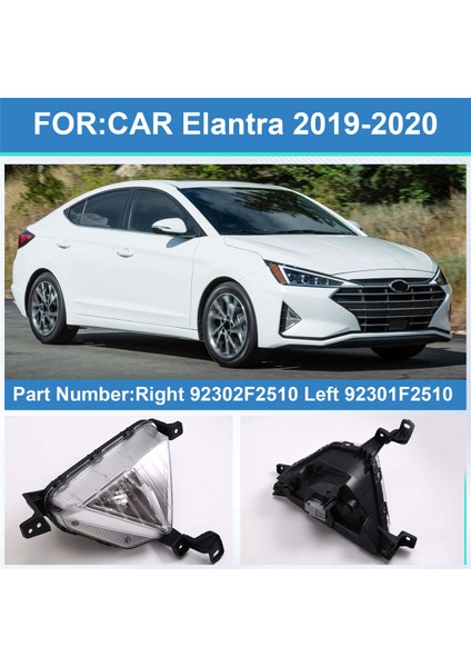 Hyundai Elantra Için Yeni Ön Sis Lambası Işık Montajı 2019-2020 92302F2510 92301F2510 (Yurt Dışından) fırsatları