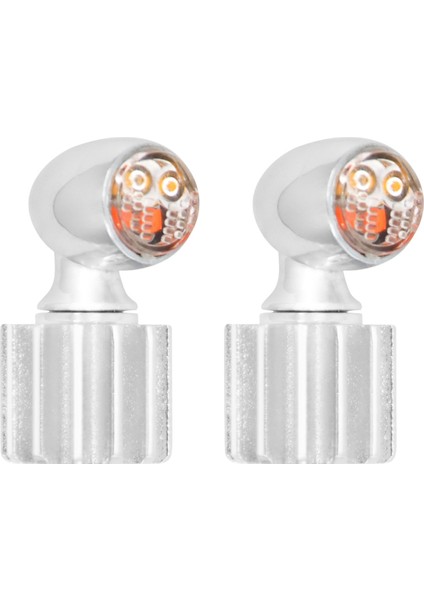 Motosiklet Dönüş Sinyalleri Mini Göz Kırpma LED Koşu Fren Lambası Harley Için Evrensel Softail Sportster Dyna Gümüş (Yurt Dışından)