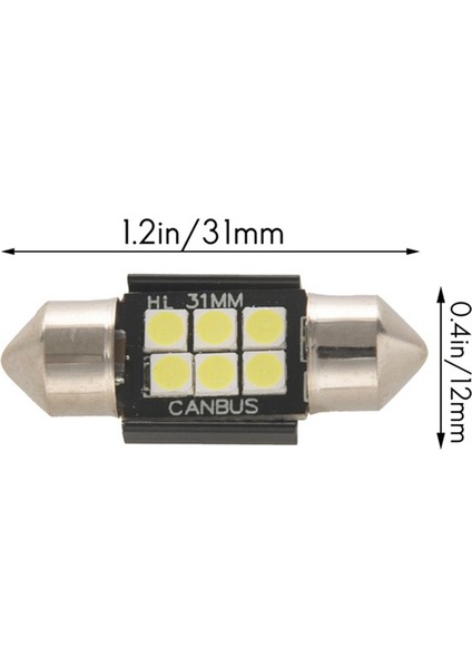 400 Lümen LED Ampuller Iç Araç Işıkları Için LED Plaka Plaka Kubbe Haritası Kapısı Nezaket 31MM Festoon DE3175 6428 Xenon Beyaz (Yurt Dışından) fırsatları