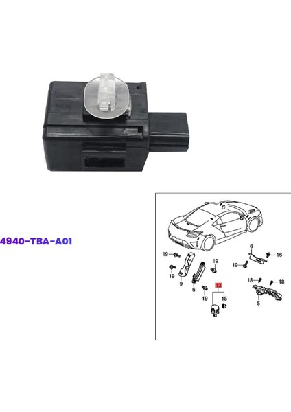 Araba Akıllı Buzzer Assy 4940-TBA-A01 Honda Insight Acura Nsx Civic 2016-2020 Akıllı Uyarı Buzzer 74940TBAA01 (Yurt Dışından) fırsatları