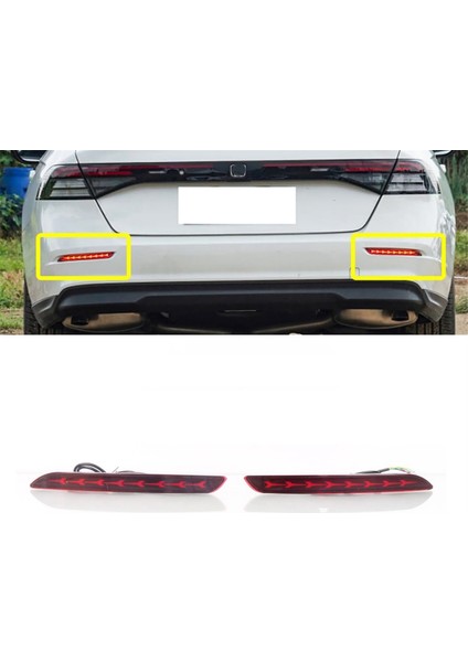 Honda Accord Için LED Arka Tampon Reflektör Işıkları 2023 2024 Kayıt Işığı Sürüş/fren/dön (Yurt Dışından) modelleri