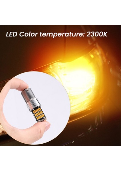 2 Pcs 1156 Amber 7506 P21W LED Ampuller BA15S Sarı Ön Arka Dönüş Sinyal Işıkları (Yurt Dışından) modelleri