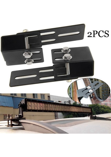 2pc Evrensel LED Işık Çubuğu Çatı Rafı Montaj Braketi Suv&#39;lar ve Off-Road Araçları Için-Drıll Montajı (Yurt Dışından) fiyatları