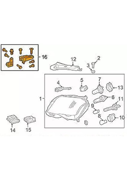 Ön Far Rs Braket Onarım Kitleri A2048201314 Mercedes-Benz Glk-Sınıfı X204 13-2015 Kafa Işık Lambası Sabit Pençe, A (Yurt Dışından) fiyatları