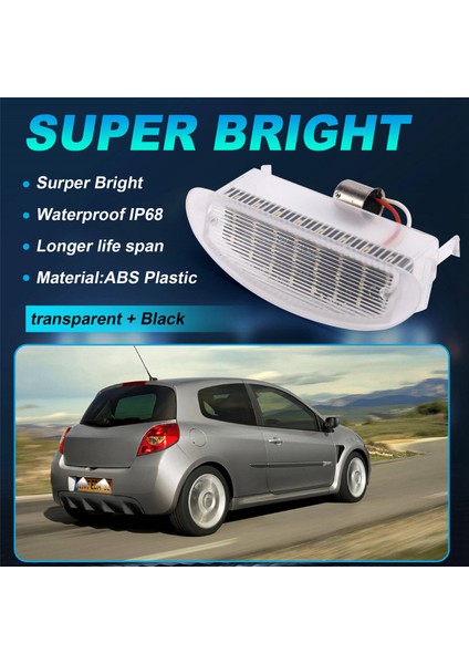 Renault Clio Mk2 Için Araba Lisans Numarası Plaka Lambası 1998-2006 Twingo 1993-2007 Plaka Light Işık (Yurt Dışından) indirimleri