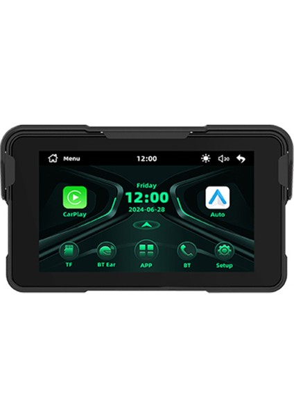 5 Inç Taşınabilir Dijital Motosiklet Gösterge Tablosu Motosiklet Navigasyon Ekran Kablosuz Carplay Moto Android Otomatik (Yurt Dışından)