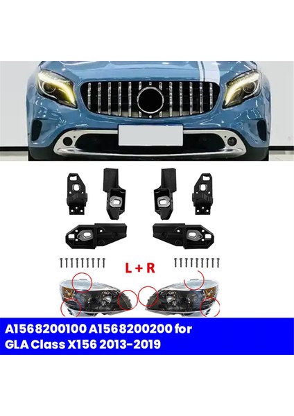 Araba Ön Far Braketi Onarım Montaj Kitleri Mercedes-Benz Gla Sınıf X156 13-19 Far Rs Braketi A1568200200 R (Yurt Dışından) indirimleri
