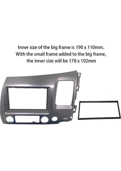 Honda Civic Için 2006-2011 Stereo Radyo Çift 2 Din Dash Kit Fasya Dash Panel Trim-Rhd (Yurt Dışından) fırsatları