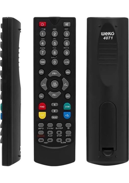Nextstar 16900-18000-19000 Fta USB Siyah Uydu Alıcı Kumandası