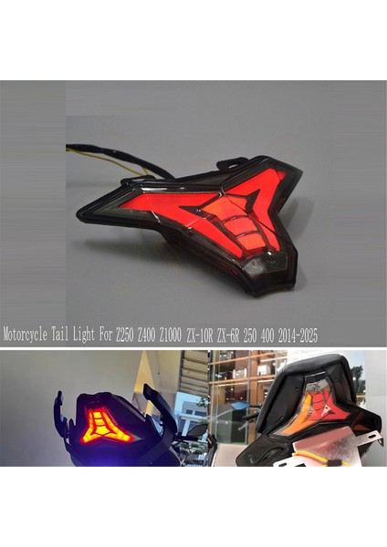 Motosiklet Kuyruk Işığı LED Kawasaki Z250 Z400 Z1000 Nınja ZX-10R Zx-6r 2014-2025 Şeffaf (Yurt Dışından) fiyatları
