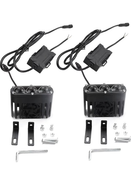 2pc LED Spot Pods Motosiklet Arabası Sisini Sürüyor Offroad 30000LM 120W Çift Renk Eğlenceli 10V-80V Kamyon Atv Utv (Yurt Dışından)