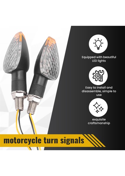 4 Parça Motosiklet Göstergeleri Akan Dönüş Sinyal Işıkları 14 LED 12V Motosiklet LED Göstergesi Yanıp Söner Amber Lamba (Yurt Dışından) indirimleri