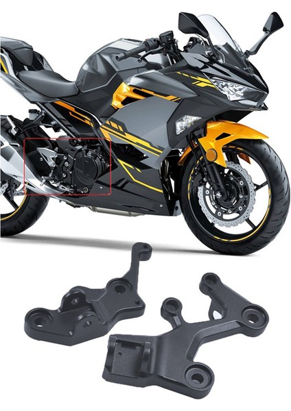 Motosiklet Pedalı Dağı Braket Ön Ayak Çarşamba Ayak Çarşamba Pegs Pedal Braketi Kawasaki NINJA400 Z400 2018-2022 (Sol) (Yurt Dışından) modelleri