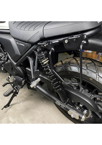 Motosiklet Yan Çanta Montaj Braketi Vintage Yan Çanta Seyahat Çantası Scrambler Honda CL250 CL500 2023 2024 (Yurt Dışından) modelleri