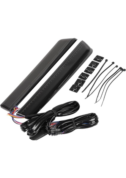 1paır Füme LED Saddlebag Yan Işaretçi Harley Touring Street Glide 2014-2024 Dönüş Sinyal Fren Lambası Için (Yurt Dışından)