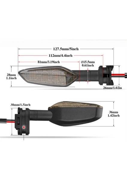 Motosiklet Dönüş Sinyali Işık LED Göstergeleri Işık B67-83330-00 B67-83340-00 Yamaha Yzf-R1 R6 R7 R25 R15 Mt-10 Mt-07 (Yurt Dışından) modelleri
