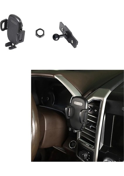 Ford F150 2015-2020 Için Hava Havalandırma Telefon Montajı, 360 ° Rotasyon Bilyalı Kafa Adaptör Aksesuarları Olan Telefon Tutucu (Yurt Dışından) fiyatları