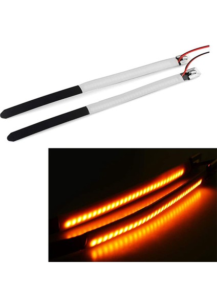 Evrensel Motosiklet Çatal LED Turn Sinyal Şerit Işıkları Kiti 45-70MM Çatal, 2 Adet Amber Için Uygun (Yurt Dışından) modelleri