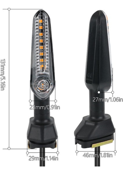 Motosiklet LED Dönüş Sinyali Akan Flaş Işığı Dönüş Sinyali Kawasaki Ninja Için 400 Z400 2018-2024 (Yurt Dışından) modelleri