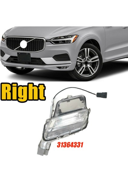 Volvo XC60 2014-2018 Araç Drl Gündüz Koşu Işığı Için Sağ Ön Tampon Sis Lambası Konum Lambası 31364331 (Yurt Dışından) fiyatları