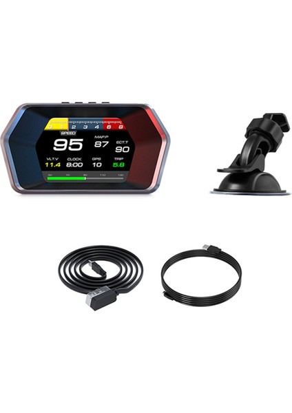 P17 Hud Kafa Yükselik Araç Diğer Obd2 Gps Aracı Bilgisayar Dijital Hız Gövlüğü Voltaj Su Yağı Sıcaklık Göstergesi (Yurt Dışından) modelleri