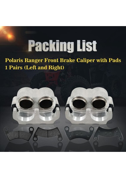 Motosiklet Ön Çifti Fren Kaliperi Pads 1911283 1911284 Polaris Ranger Xp 900 Ranger Xp 1000 (Yurt Dışından) fiyatları