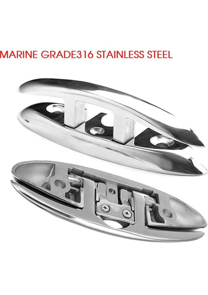 4pcs 6inch Paslanmaz Çelik Kepçesi Deniz Katlanabilir Tekne Kepçeleri Katlanır Güverte Demirleme Kepçesi Sifon Montajı Monte Tekne Yatları (Yurt Dışından) fırsatları