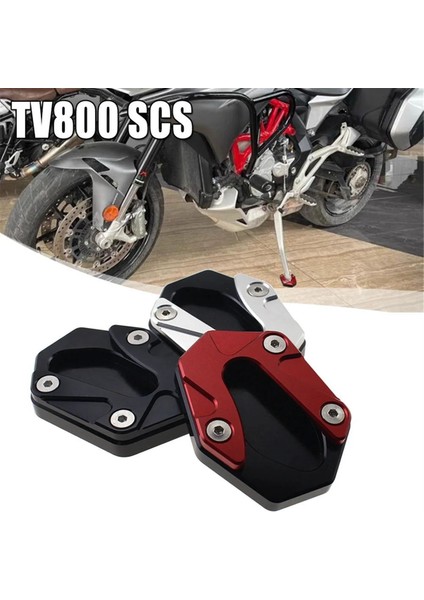 Motosiklet Kickstand Extension Plaka Ayak Tarafı Stand Augusta TV800 800SCS (Siyah) (Yurt Dışından) modelleri