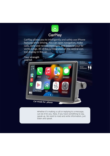 7 Inç Kablosuz Carplay Android Otomatik Oyuncu Araba Gps Navigasyon Cep Telefonu Arabağlantı Multimedya Bluetooth Araba Mp5 (Yurt Dışından) fırsatları