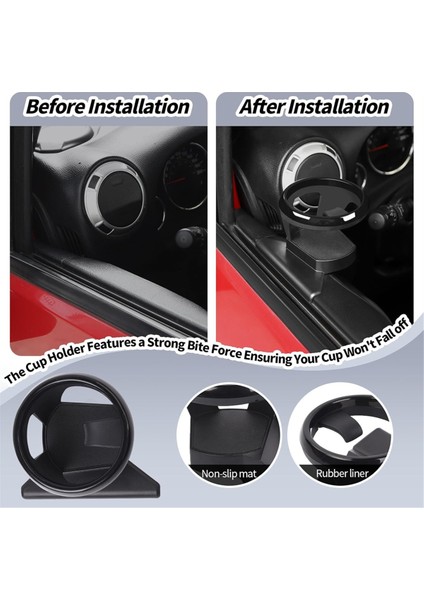 Jeep Wrangler Jk Jku Için Ön Kapı Yan Su Bardağı Tutucu 2011-2017 Yan Kapı Içecek Kupası Tutucu, Sol (Yurt Dışından) fiyatları