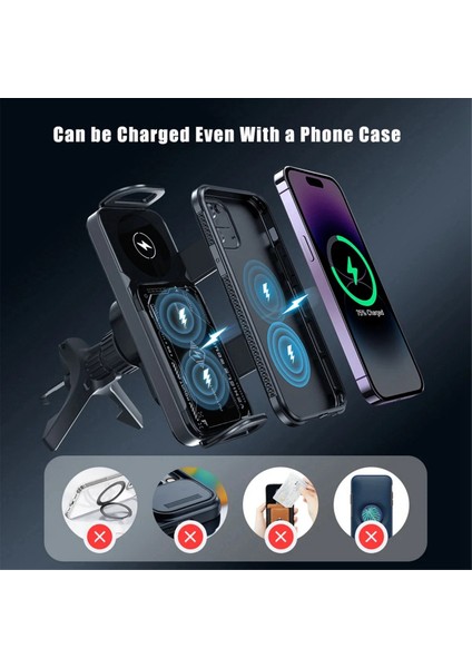 Araba Kablosuz Şarj Cihazı Stand Katlama Ekran Hızlı Şarj 15W Hızlı Araba Kablosuz Şarj Standı Telefon Tutucu (Yurt Dışından) fırsatları