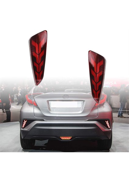 LED Arka Tampon Reflektörleri Sis Fren Fren Kuyruğu Toyota Için Işık Lambaları Chr Ch-R 2017-2020 Aksesuarlar (Yurt Dışından) fırsatları