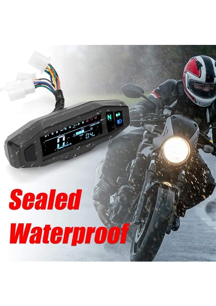 Motosiklet Mini Va Hd LCD Hızölçer Hız Gösterimi Yakıt Göstergesi Hd Ayarlanabilir LCD (Yurt Dışından) modelleri